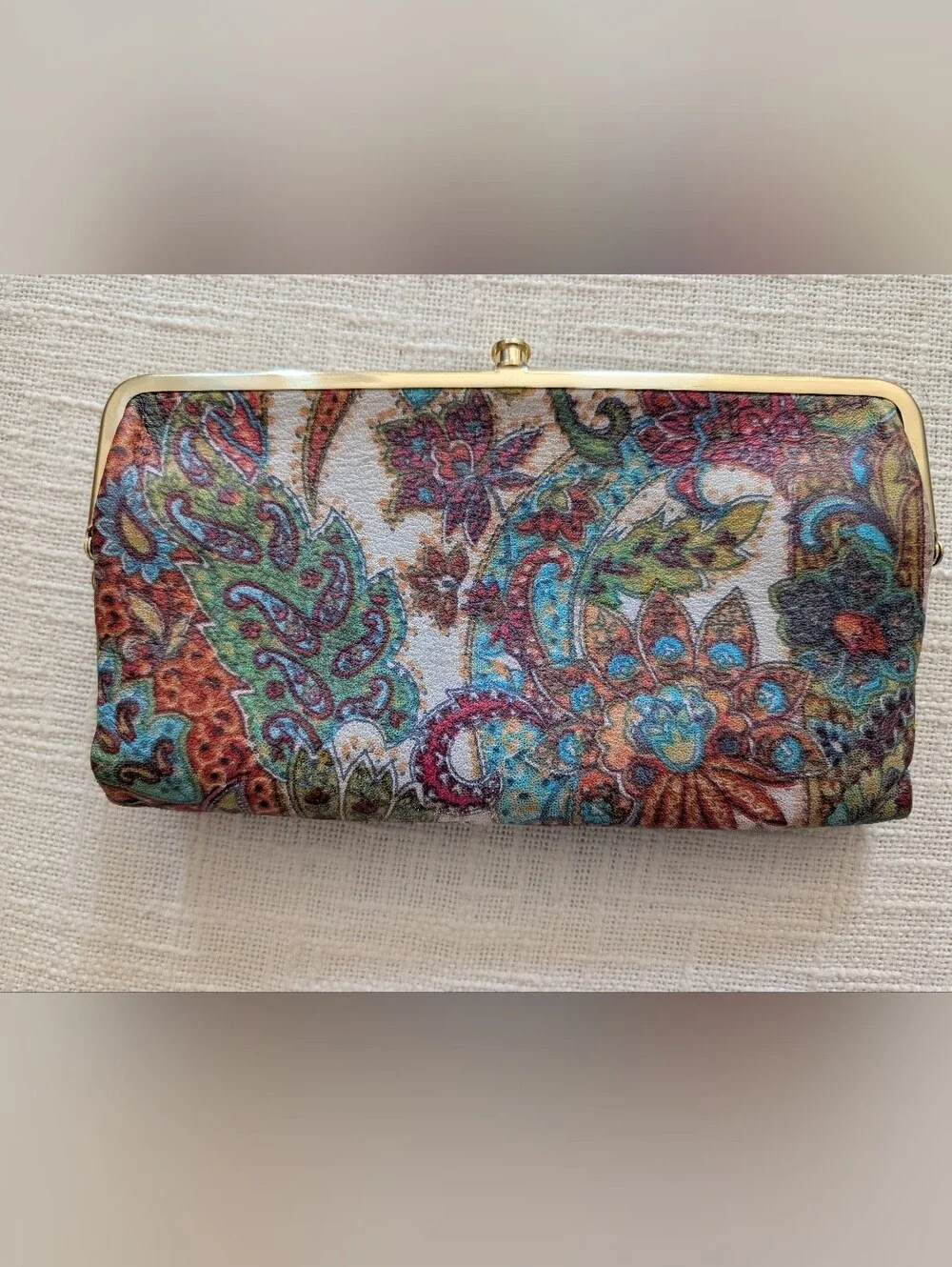 HOBO Lauren Regal Floral Paisley Frame Clutch Wallet - Multicolor